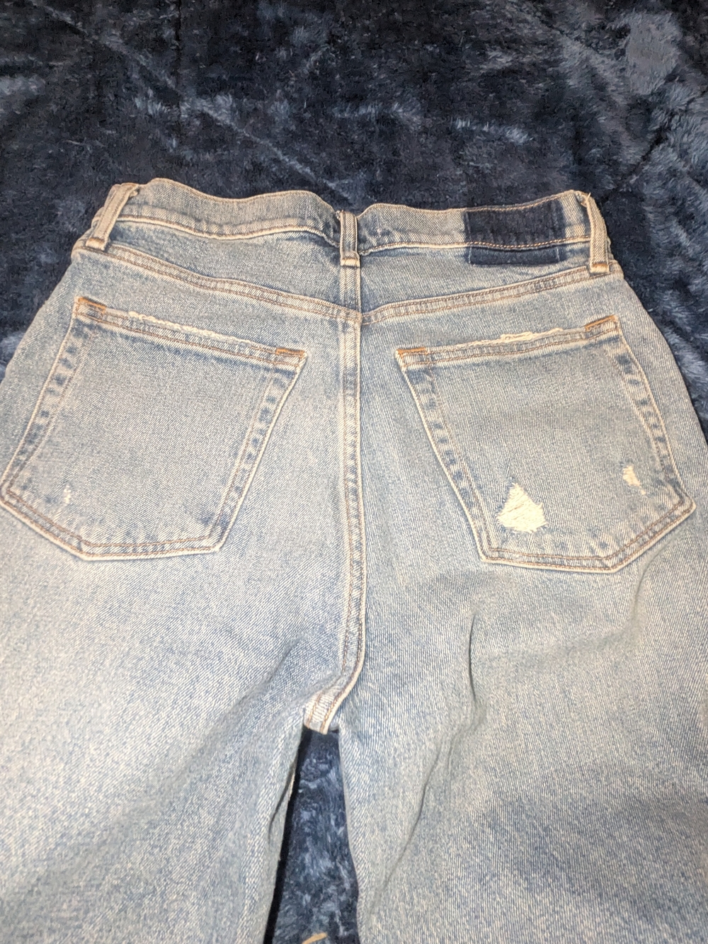 Abercrombie & Fitch Light Blue Straight Leg Jeans - Picture 4 of 5